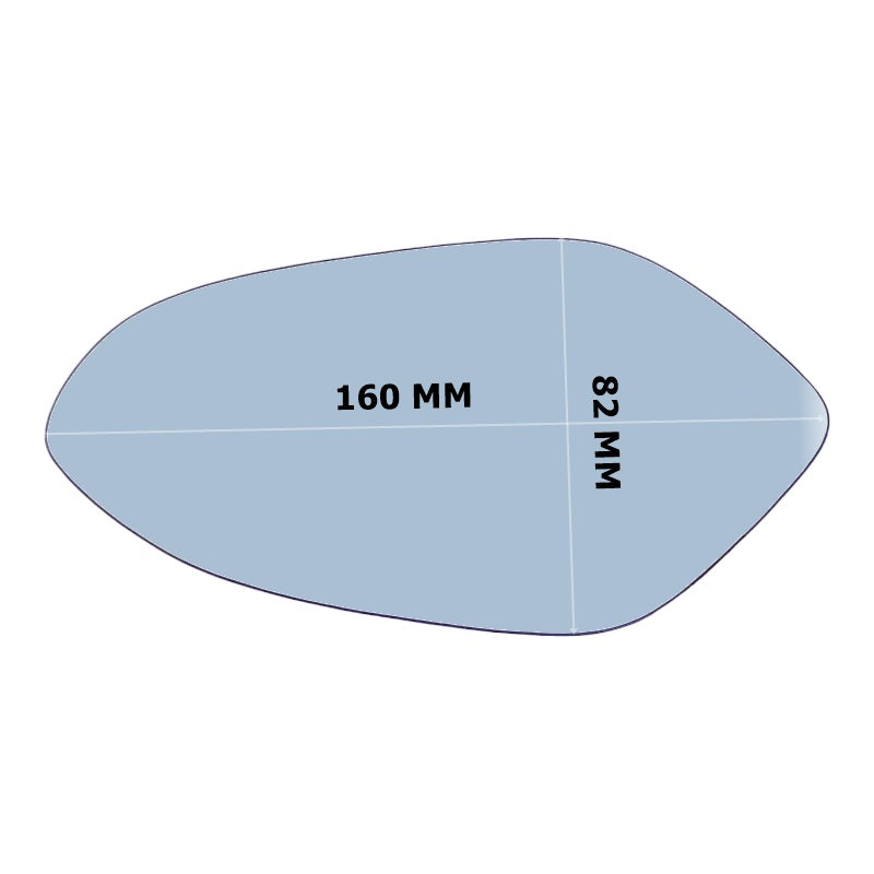 Vetro Specchio Retrovisore Lato SX Per Brutale dal 2014> BIBA-RICAMBI