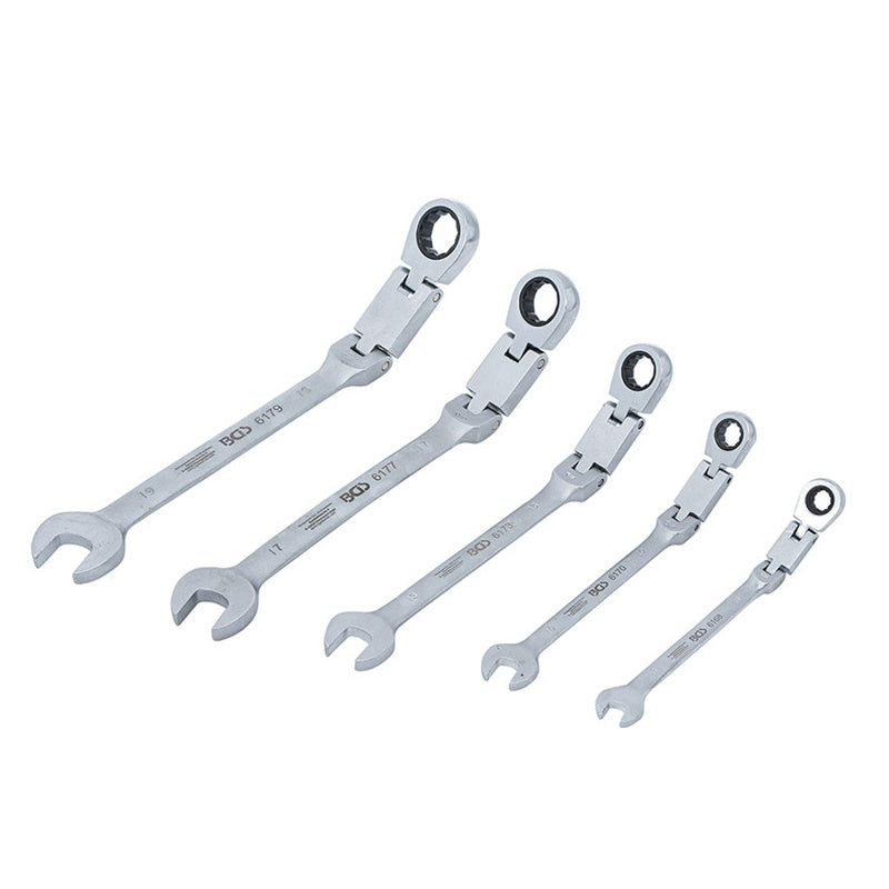 SERIE 5 CHIAVI COMBINATE CON DOPPIO SNODO, 8-19MM ART.BGS6181 BIBA-RICAMBI
