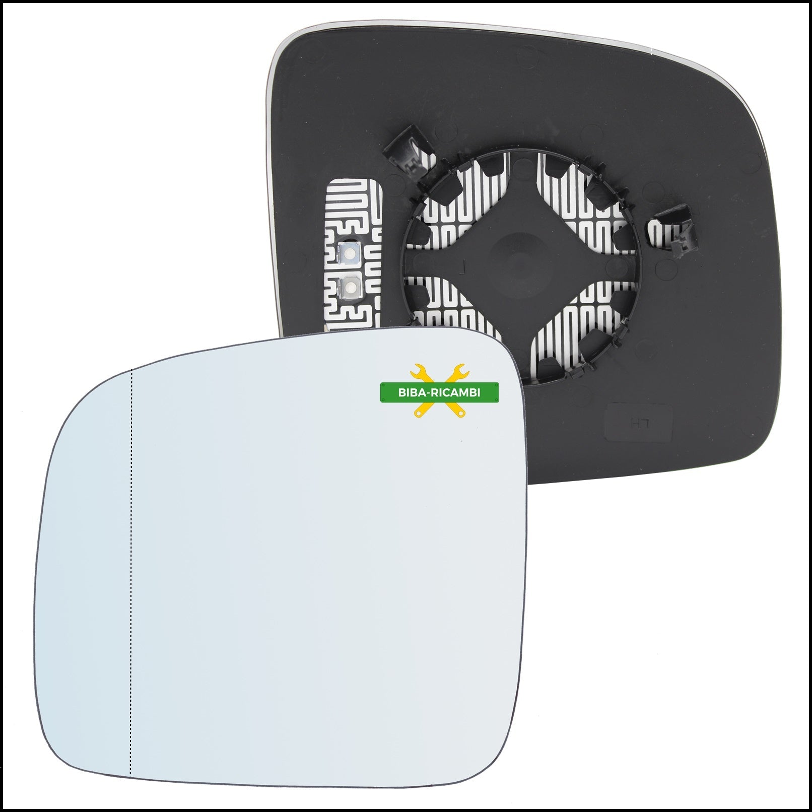Piastra Retrovisore Termica Asferica Lato Sx-Guidatore Per Volkswagen Caddy III (2K) solo dal 2004-2009 BIBA-RICAMBI