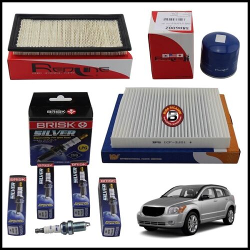 Kit Tagliando Filtri | Candele Per Dodge Caliber 1.800 110kw/150cv dal 2006&gt; BIBA-RICAMBI