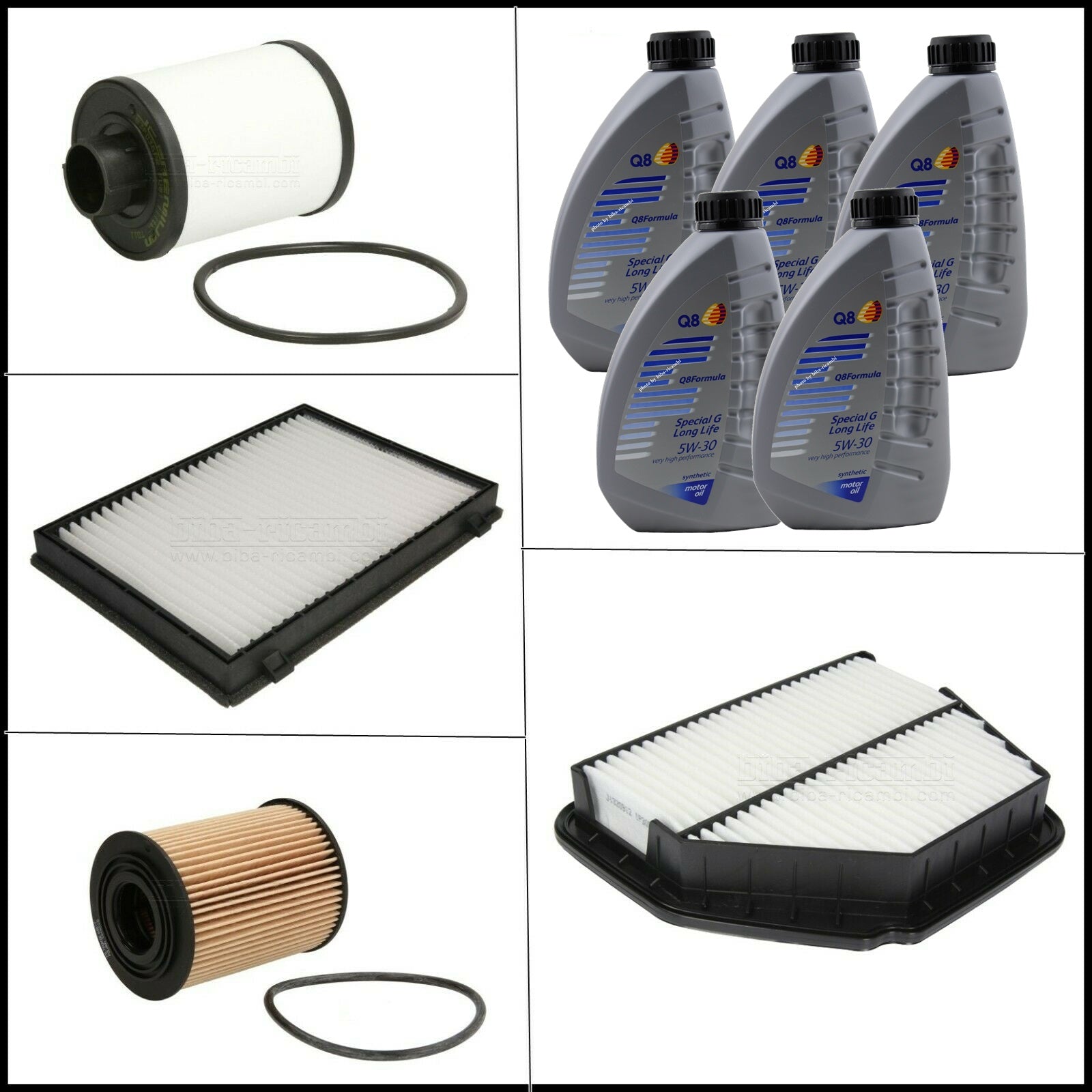 Kit Tagliando Olio | Filtri Per Opel Antara 2.000 CDTI 110kw/150cv dal 2006&gt; BIBA-RICAMBI