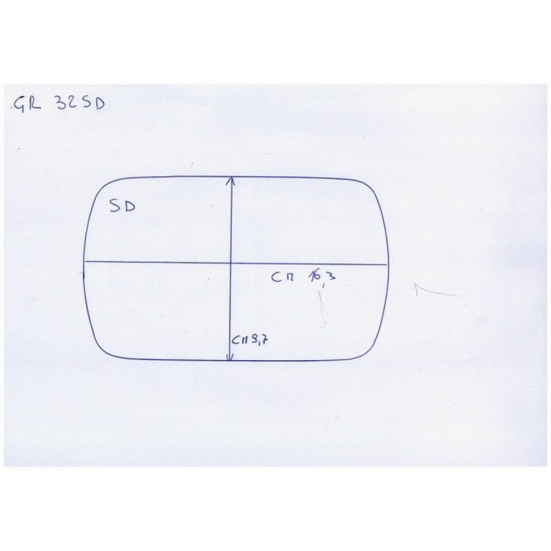 Vetro Specchietto Esterno Lato DX Compatibile Con Alfa Romeo 164 Super BIBA-RICAMBI
