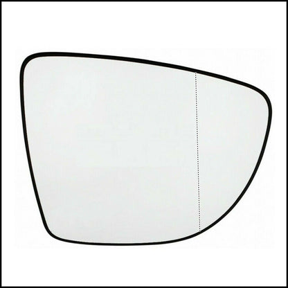 Piastra Specchio Retrovisore Asferico Termico Lato Dx-Passeggero Renault Clio IV (BH) dal 2012> BIBA-RICAMBI