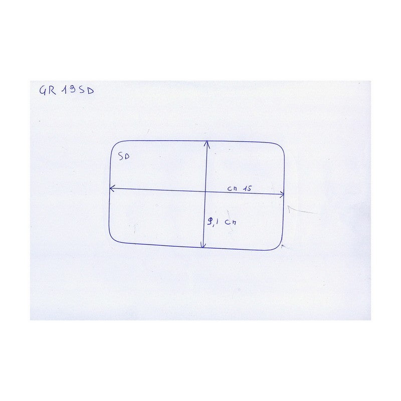 Vetro Specchietto Esterno Lato DX Compatibile Con Fiat Croma 85-91 BIBA-RICAMBI
