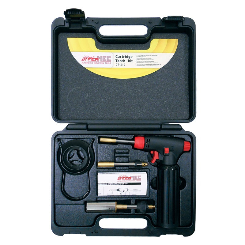 Saldatore a Gas Ricaricabile con 3 Beccucci Intercambiali art.CT-610 BIBA-RICAMBI