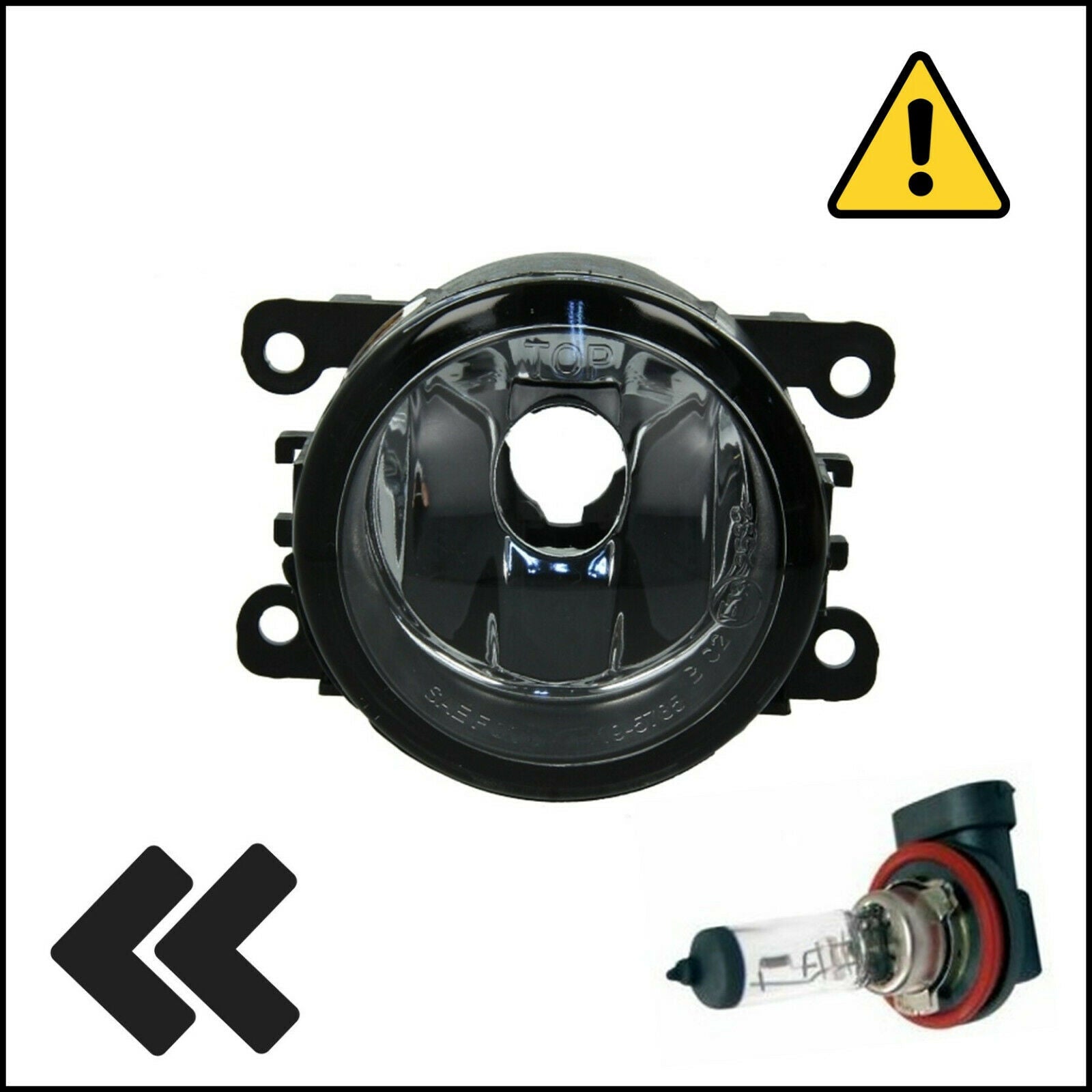 T. Proiettore Fendinebbia Faro Fanale H11 Lato-SX-Guidatore BIBA-RICAMBI