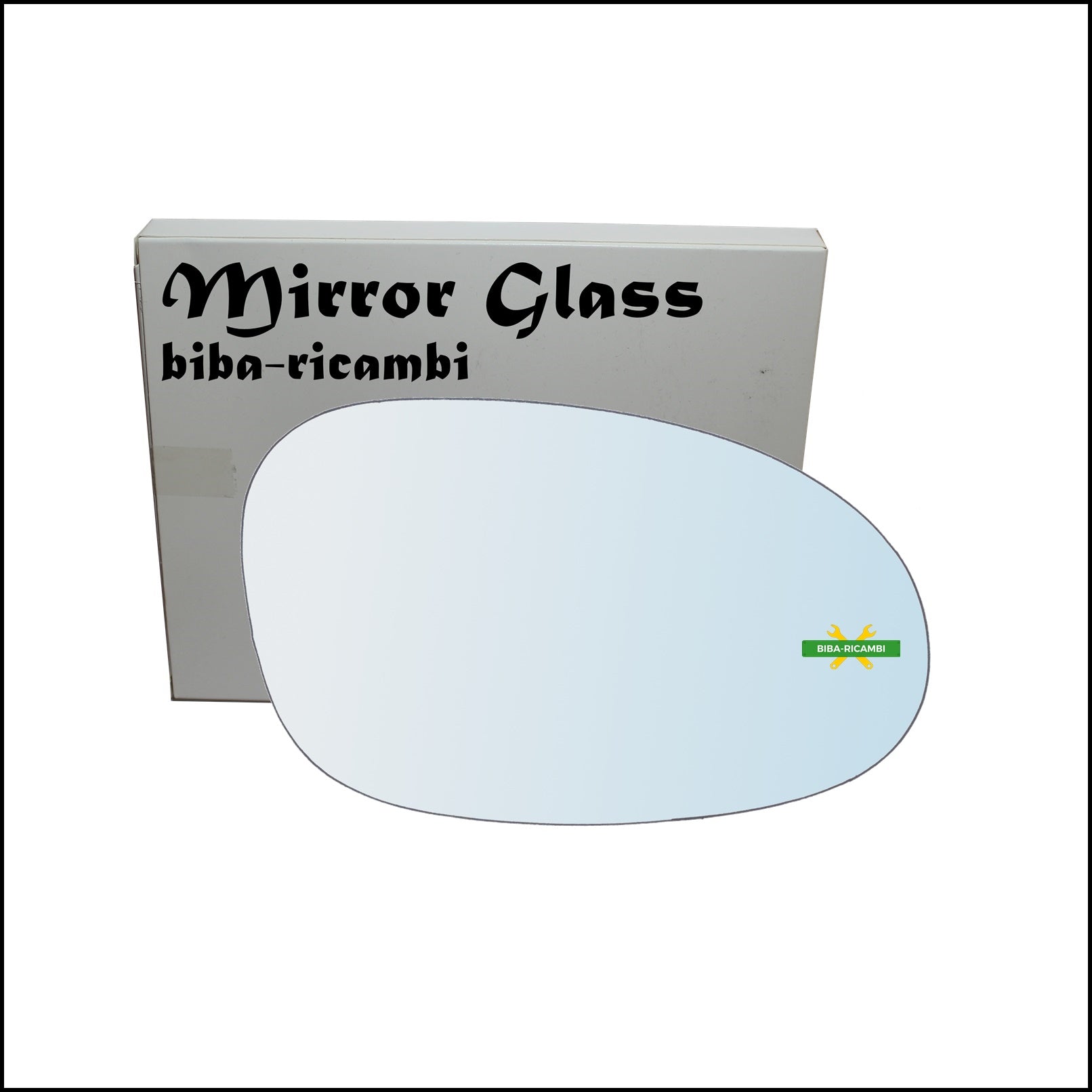 Vetro Specchio Retrovisore Cromato Lato Dx-Passeggero Per MicroCar Bellier Jade BIBA-RICAMBI