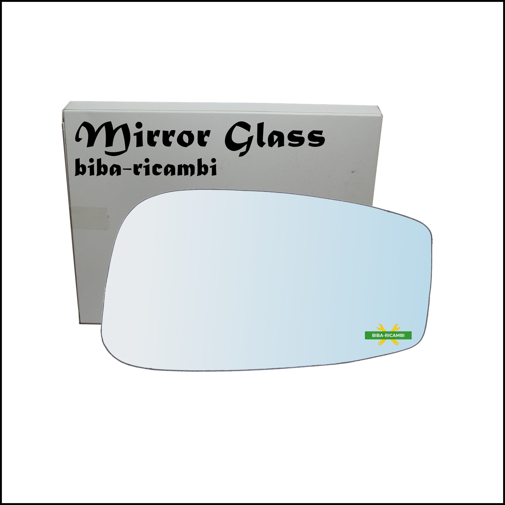 Vetro Specchio Retrovisore Cromato Lato Dx-Passeggero Per Fiat Idea (350) solo dal 2003-2008 BIBA-RICAMBI