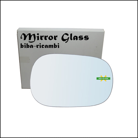 Vetro Specchio Retrovisore Cromato Lato Dx-Passeggero Per Ford Ka I (RB) dal 1996-2008 BIBA-RICAMBI