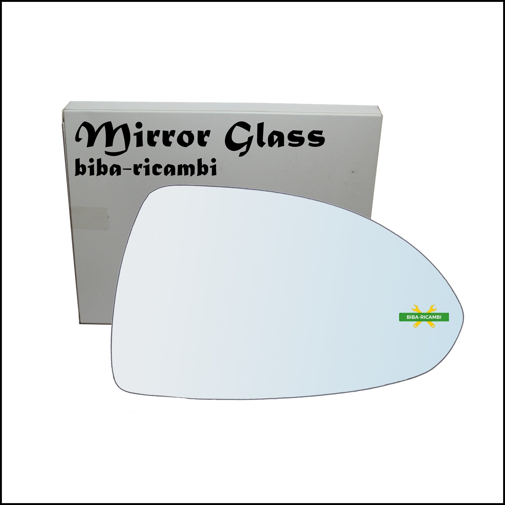 Vetro Specchio Retrovisore Cromato Lato Dx-Passeggero Per Opel Corsa D (S07) dal 2006-2014 BIBA-RICAMBI