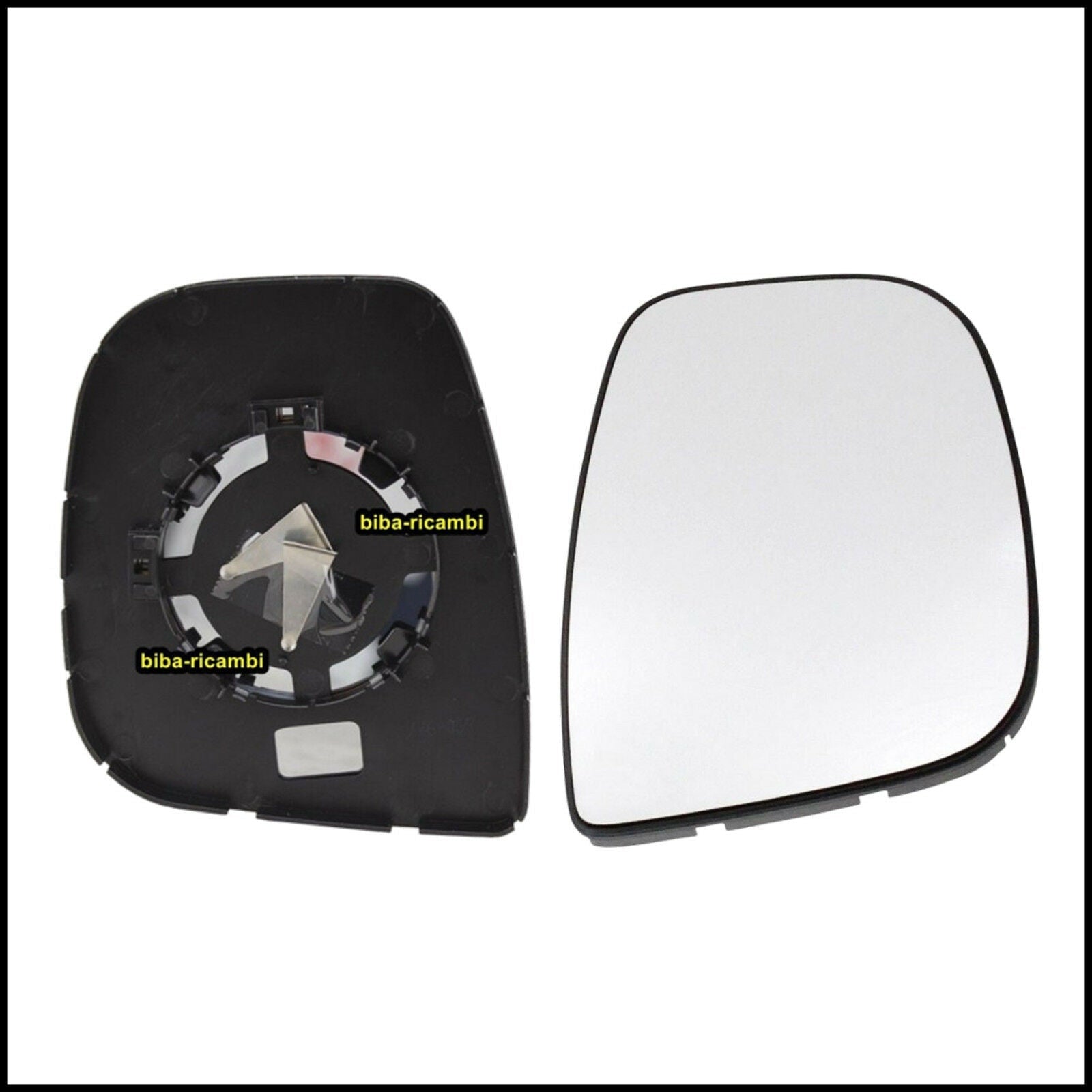 Piastra Specchio Retrovisore Termico Lato Dx-Passeggero Per Peugeot PARTNER II dal 2013&gt; BIBA-RICAMBI