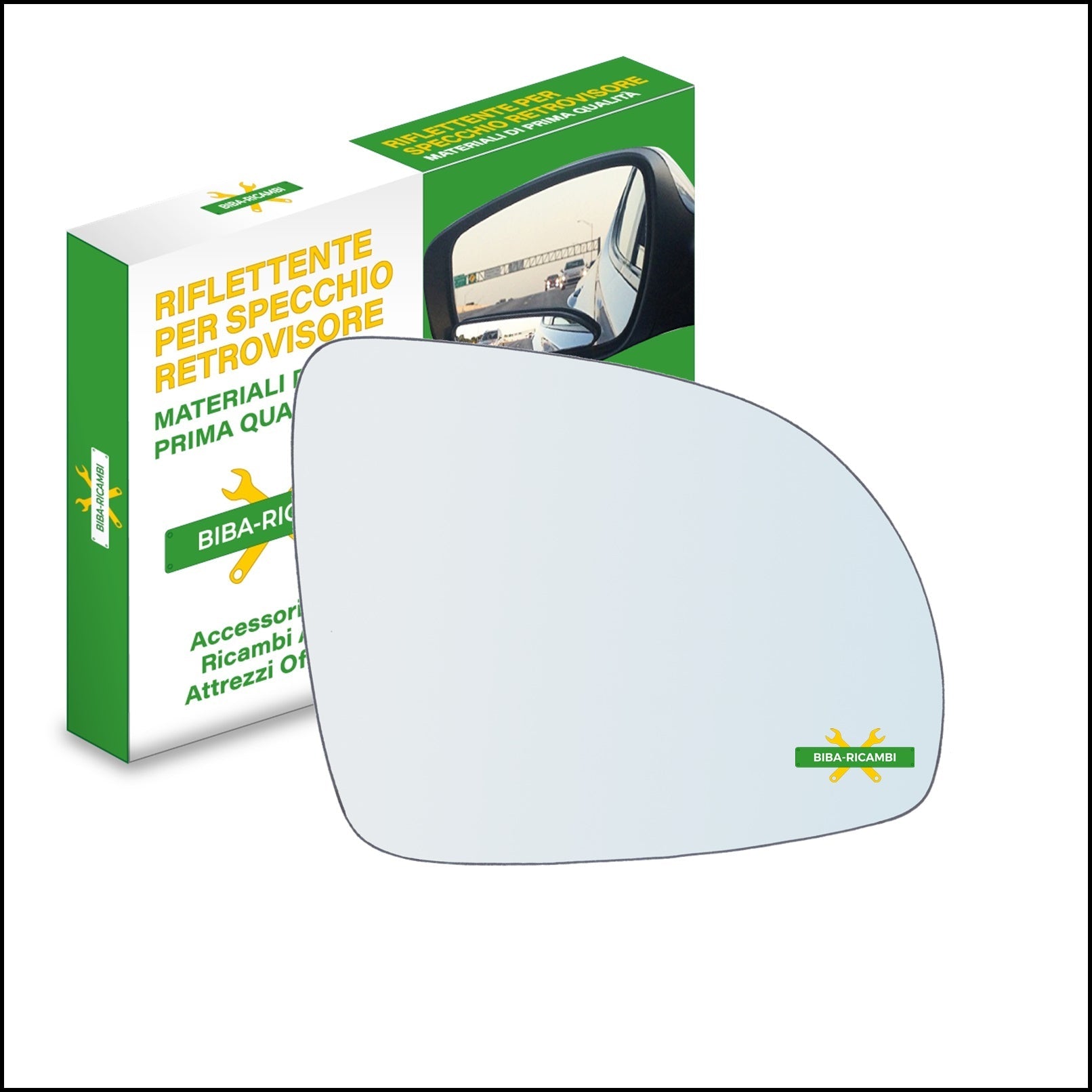 Vetro Specchio Retrovisore Lato Dx-Passeggero Per Kia Picanto I (SA) solo dal 2008-2011 BIBA-RICAMBI