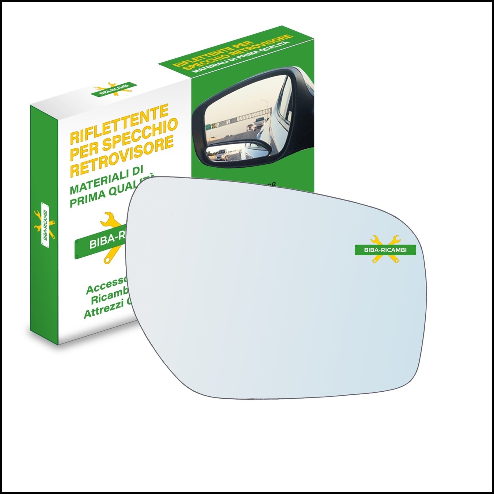 Vetro Specchio Retrovisore Lato Dx-Passeggero Per Renault Koleos I (HY) dal 2008> BIBA-RICAMBI