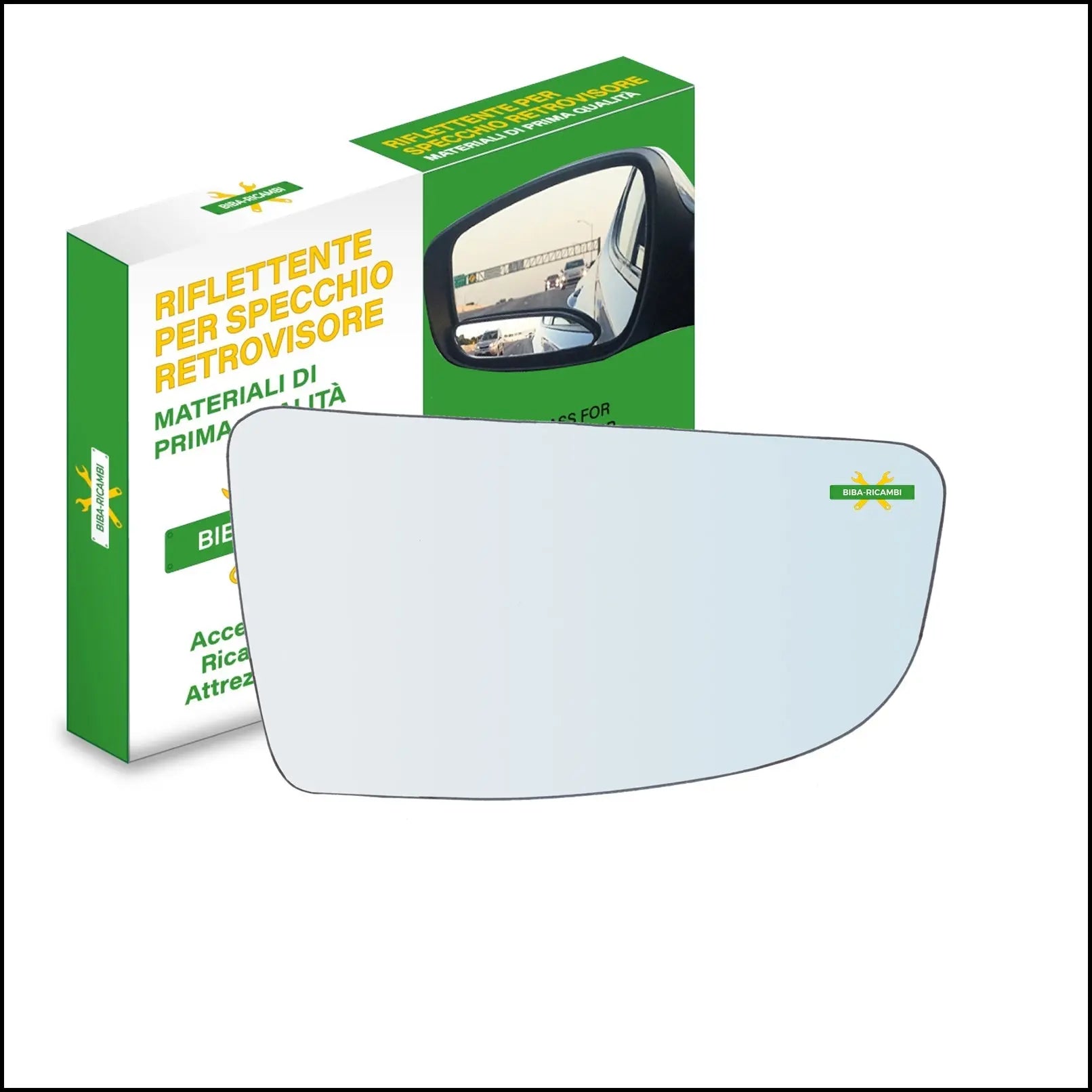 Specchietto Inferiore Retrovisore Cromato Lato Dx-Passeggero Per Ford Transit IV dal 2013> BIBA-RICAMBI