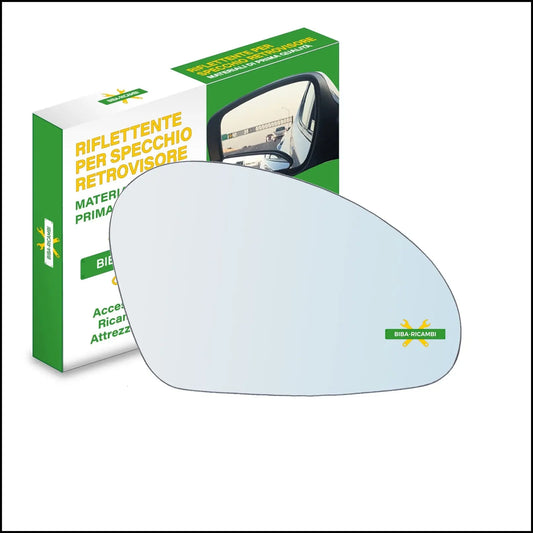 Vetro Specchio Retrovisore Cromato Lato Dx-Passeggero Per Seat Altea (5P1) dal 2004-2009 BIBA-RICAMBI