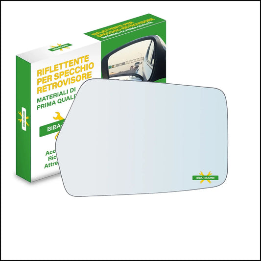Vetro Specchio Retrovisore Cromato Lato Dx-Passeggero Per Skoda Favorit (781) dal 1989-1994 BIBA-RICAMBI