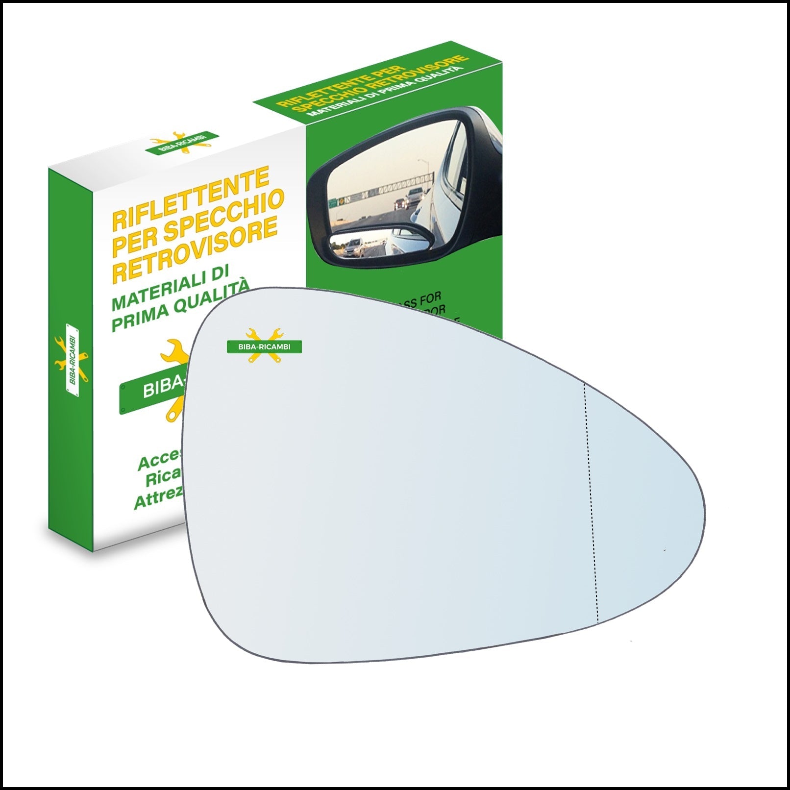 Vetro Specchio Retrovisore Asferico Lato Dx-Passeggero Per Porsche Panamera I (970) dal 2009> BIBA-RICAMBI