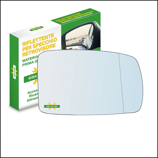 Vetro Specchio Retrovisore Cromato Asferico Lato Dx-Passeggero Per Fiat Panda II (169) solo dal 2003-2008 BIBA-RICAMBI