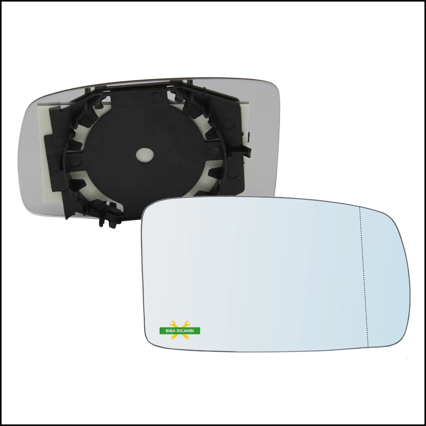 V. Piastra Specchio Retrovisore Asferica Lato Dx-Passeggero Per Fiat Panda II (169) solo dal 2003-2008 BIBA-RICAMBI