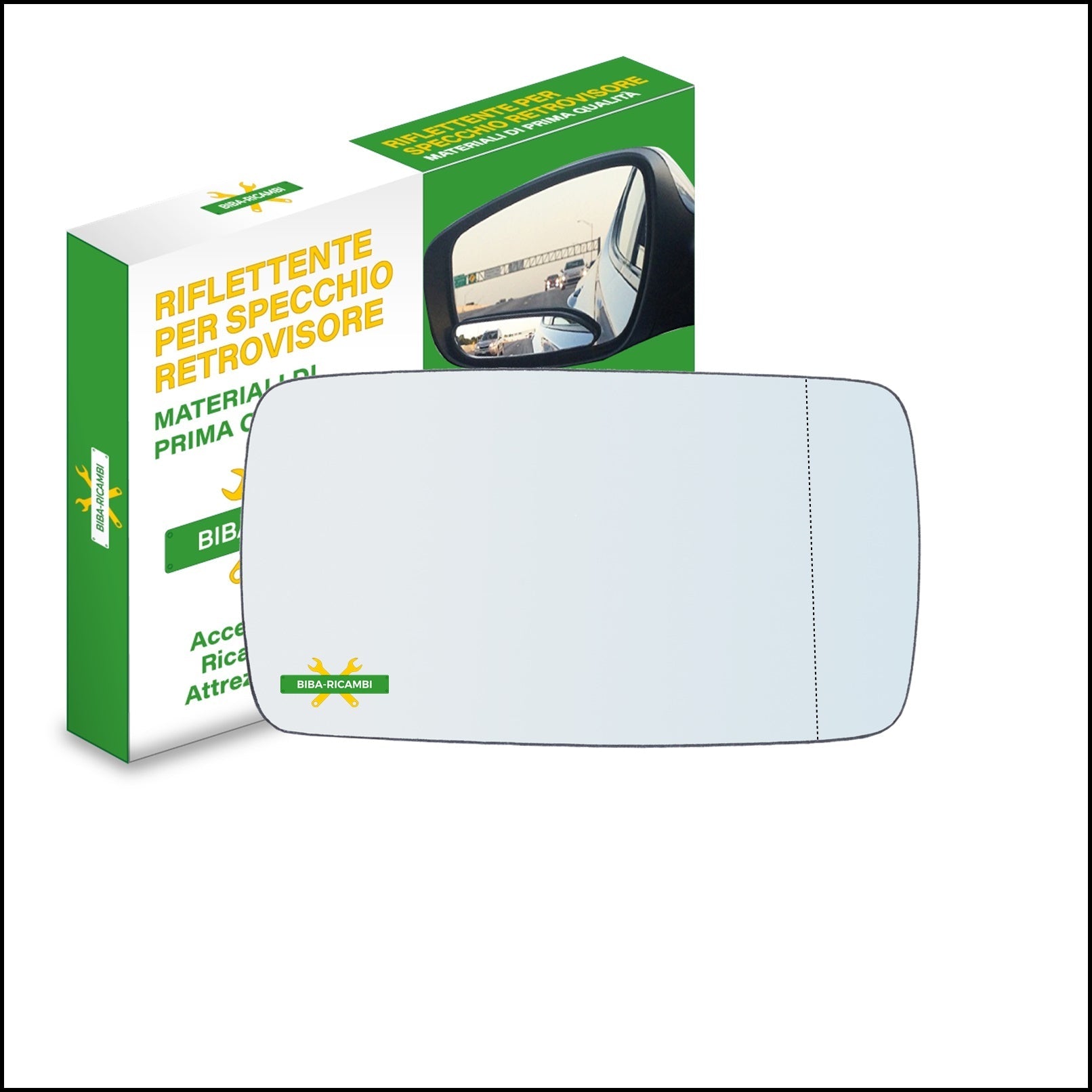 Vetro Specchio Retrovisore Asferico Lato DX Compatibile Per Ford Orion dal 1990-1994 BIBA-RICAMBI