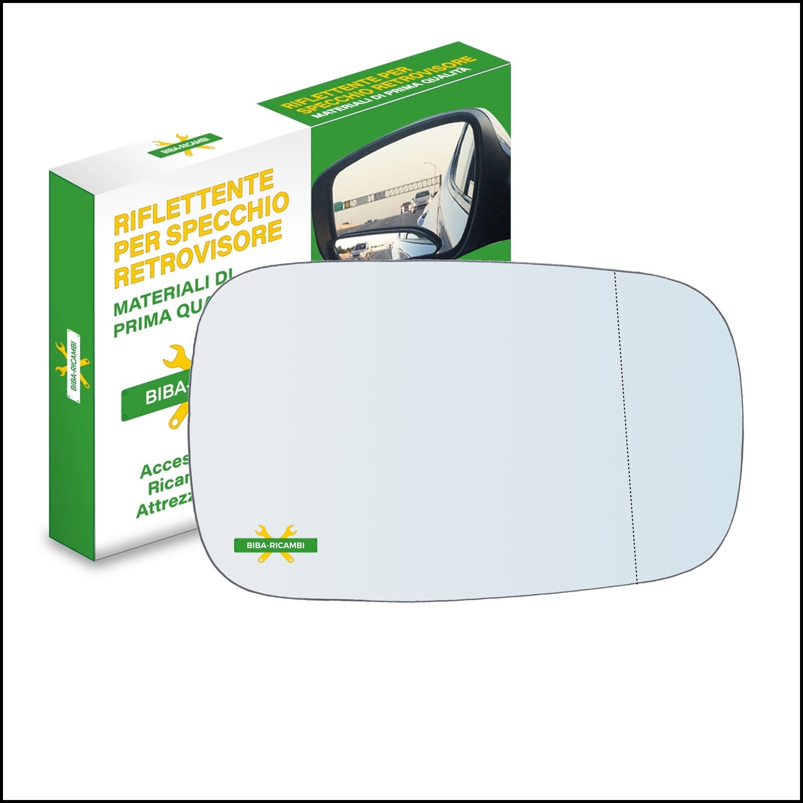 Vetro Specchio Retrovisore Asferico Lato Dx-Passeggero Per Renault Vel Satis (BJ0) dal 2002> BIBA-RICAMBI