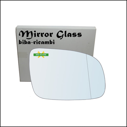 Vetro Specchio Retrovisore Asferico Lato Dx-Passeggero Per Volkswagen Lupo (6X1) solo dal 2001-2005 BIBA-RICAMBI