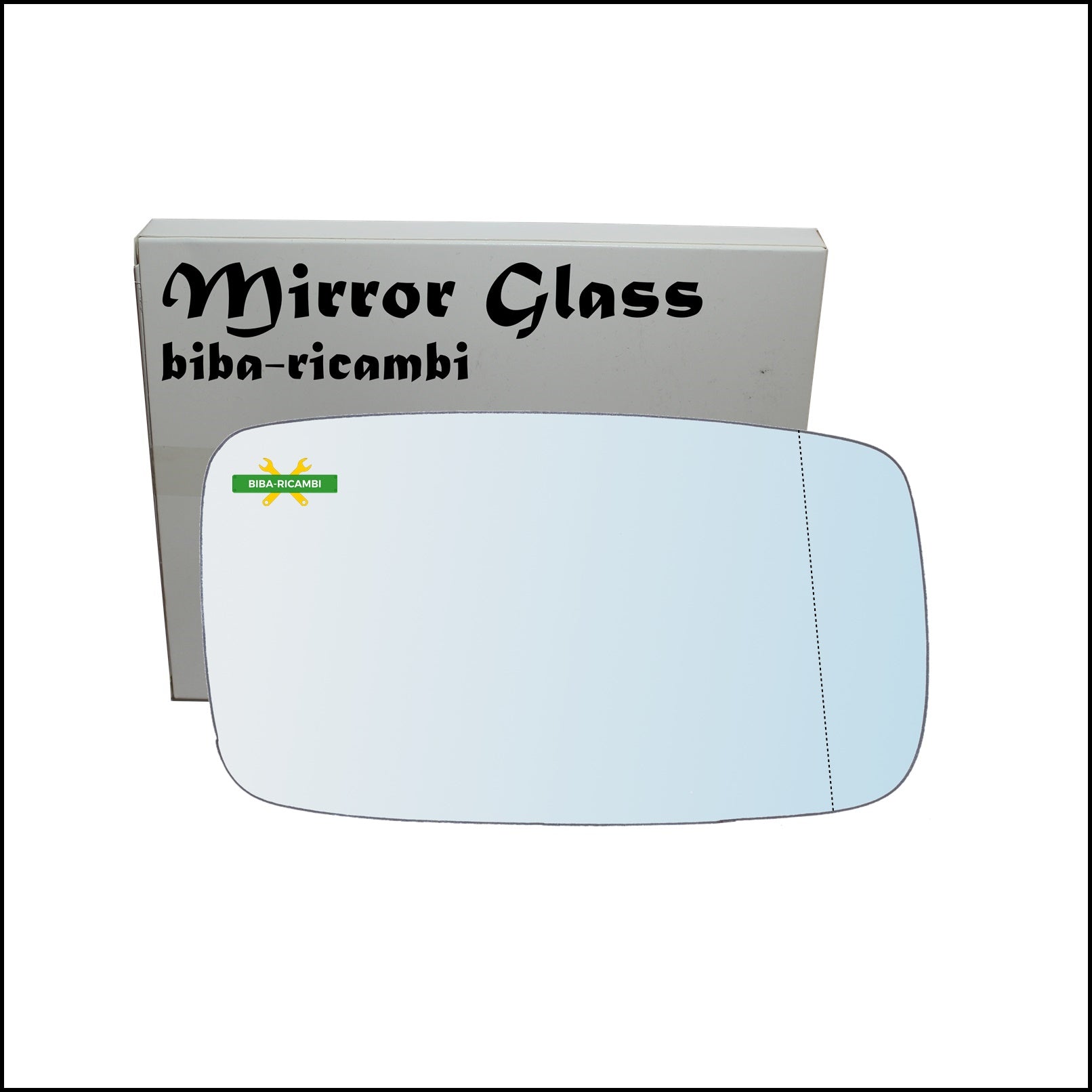 Vetro Specchio Retrovisore Cromato Asferico Lato Dx-Passeggero Per Volvo 740 (744) dal 1983-1992 BIBA-RICAMBI