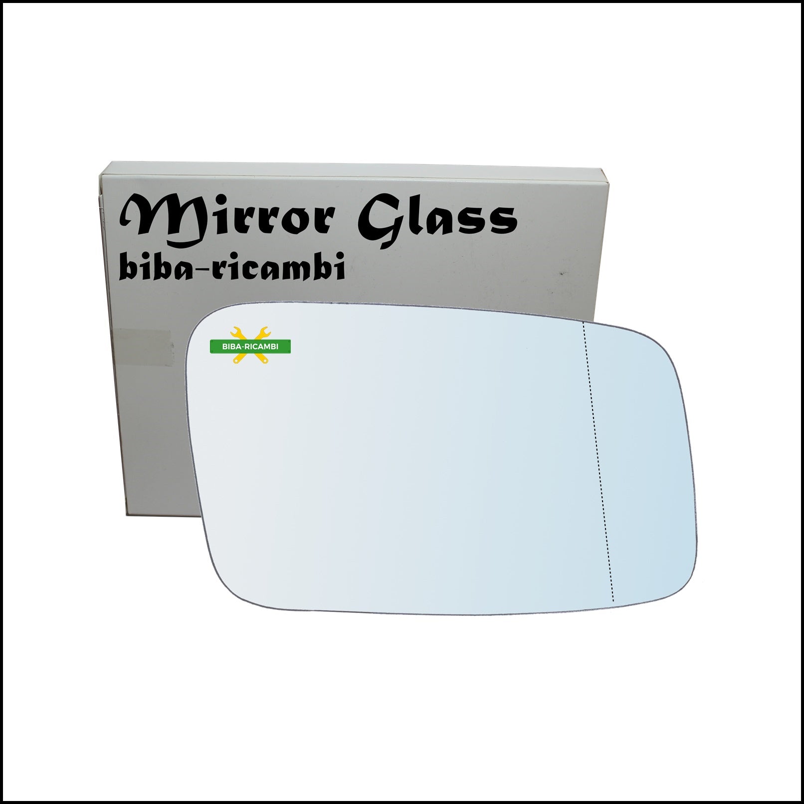 Vetro Specchio Retrovisore Cromato Asferico Lato Dx-Passeggero Per Volvo V70 I (875) dal 1995-2000 BIBA-RICAMBI