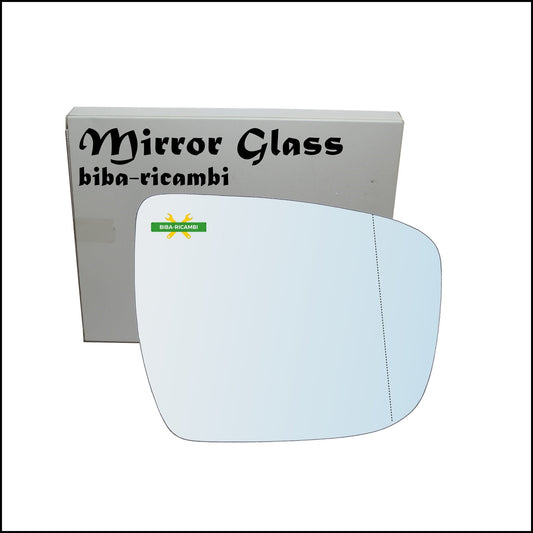 Vetro Specchio Retrovisore Cromato Asferico Lato Dx-Passeggero Per Nissan Qashqai II (J11) dal 2013&gt; BIBA-RICAMBI
