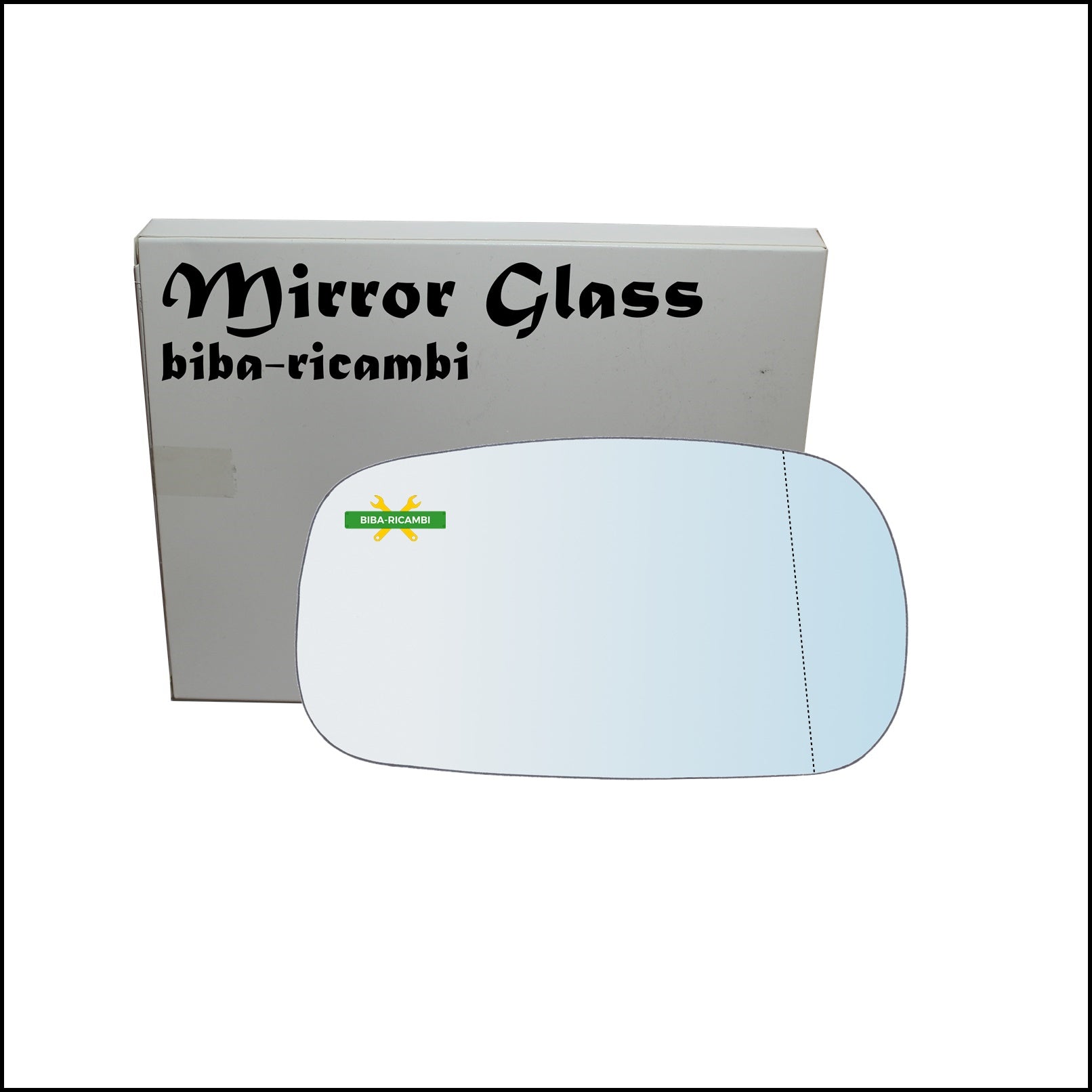 Vetro Specchio Retrovisore Cromato Asferico Lato Dx-Passeggero Per Nissan Micra II (K11) solo dal 1992-2003 BIBA-RICAMBI