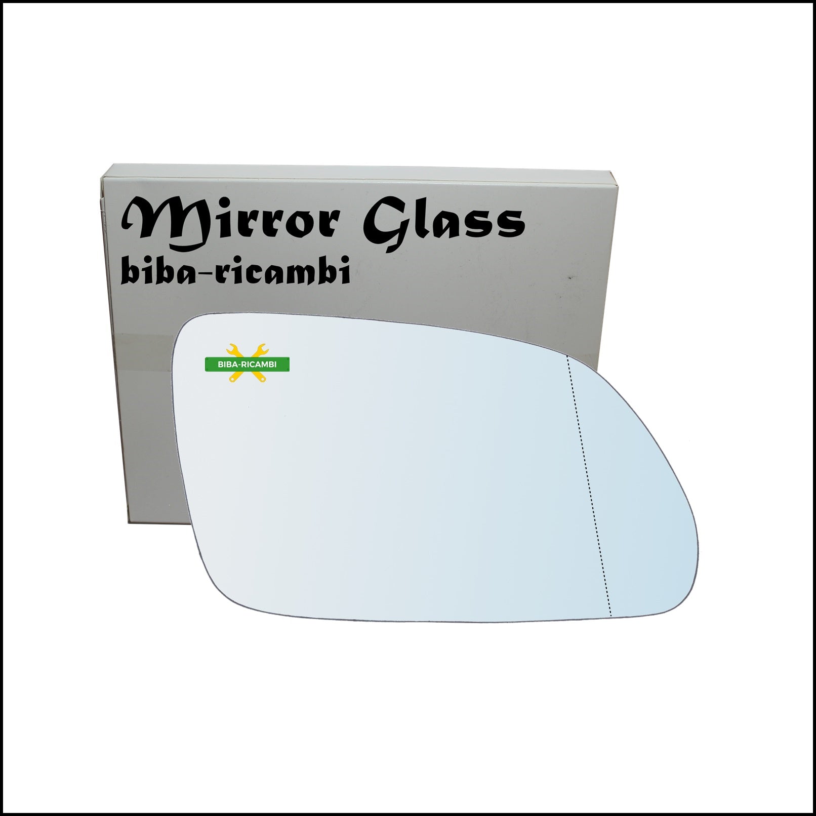 Vetro Specchio Retrovisore Cromato Asferico Lato Dx-Passeggero Per Skoda Octavia II (1Z) solo dal 2005-2009 BIBA-RICAMBI