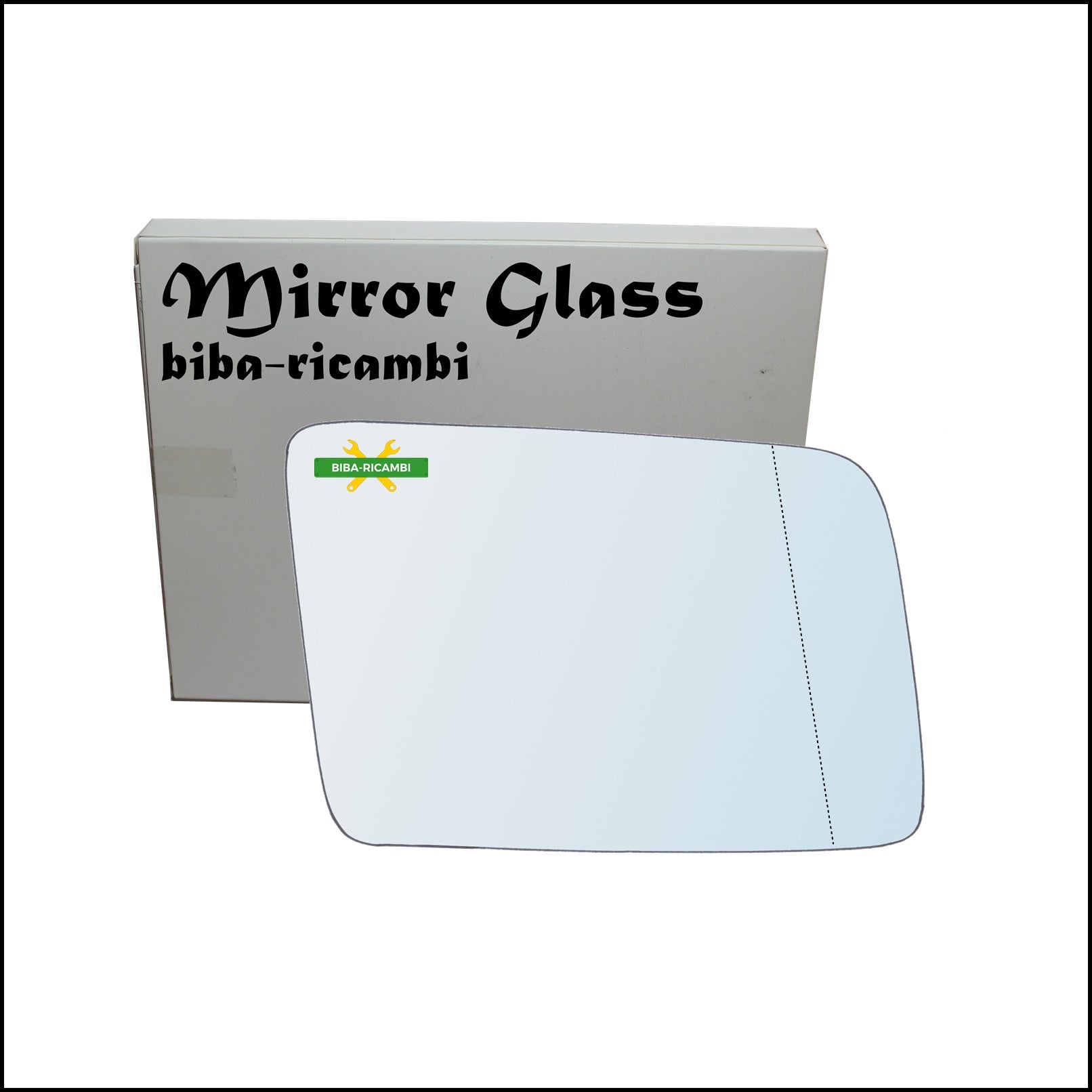 Vetro Specchio Retrovisore Cromato Asferico Lato Dx-Passeggero Per Opel Corsa A (S83) dal 1982-1993 BIBA-RICAMBI