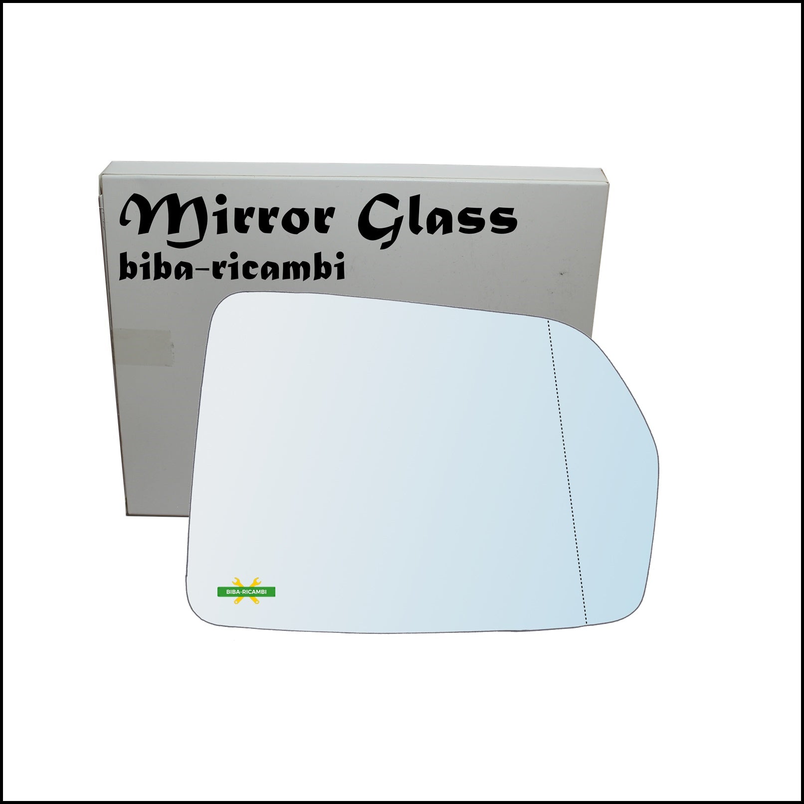 Vetro Specchio Retrovisore Cromato Asferico Lato Dx-Passeggero Per Kia Sportage II (JE) dal 2004-2009 BIBA-RICAMBI