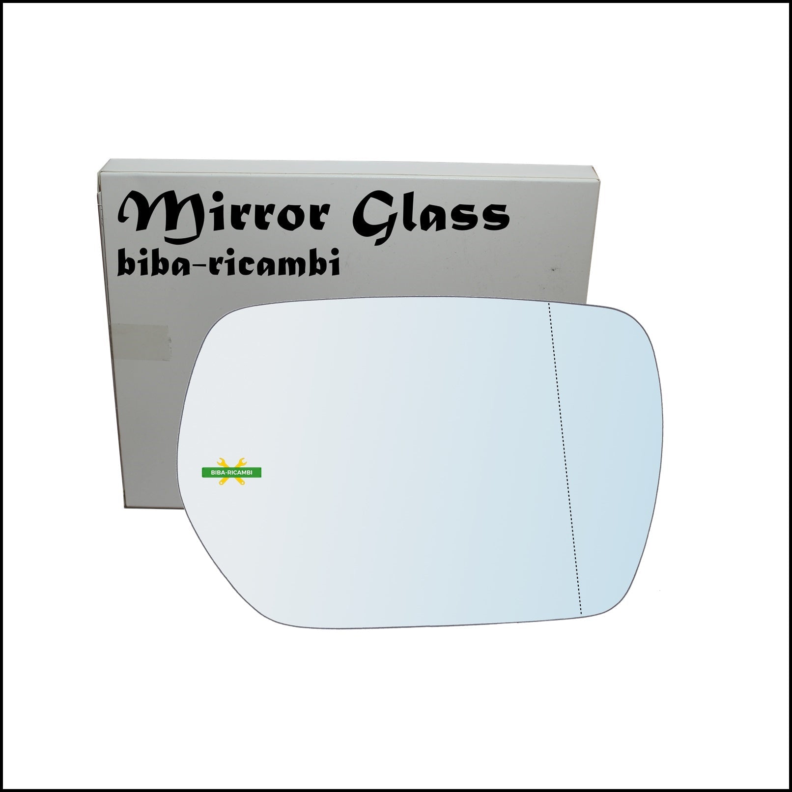 Vetro Specchio Retrovisore Cromato Asferico Lato Dx-Passeggero Per Mitsubishi Outlander I (CU) dal 2001-2006 BIBA-RICAMBI