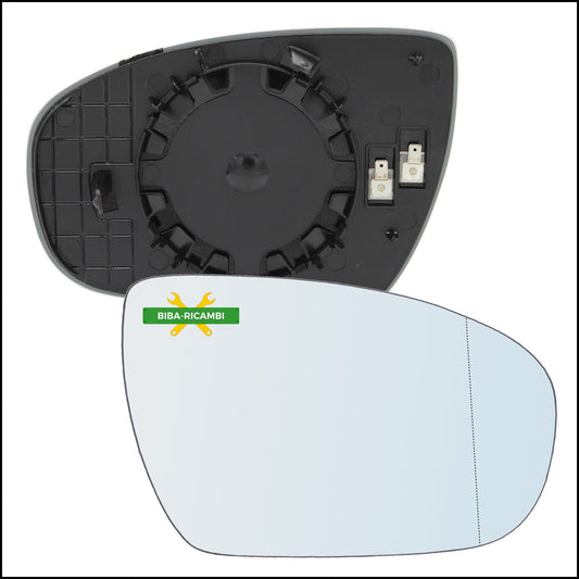 Piastra Retrovisore Termica Asferica Lato Dx-Passeggero Per Hyundai i20 (GB) dal 2015&gt; BIBA-RICAMBI