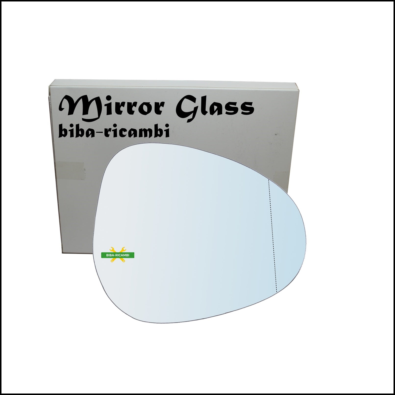 Vetro Specchio Retrovisore Cromato Asferico Lato Dx-Passeggero Per Lancia Ypsilon I (843) solo dal 2009-2011 BIBA-RICAMBI