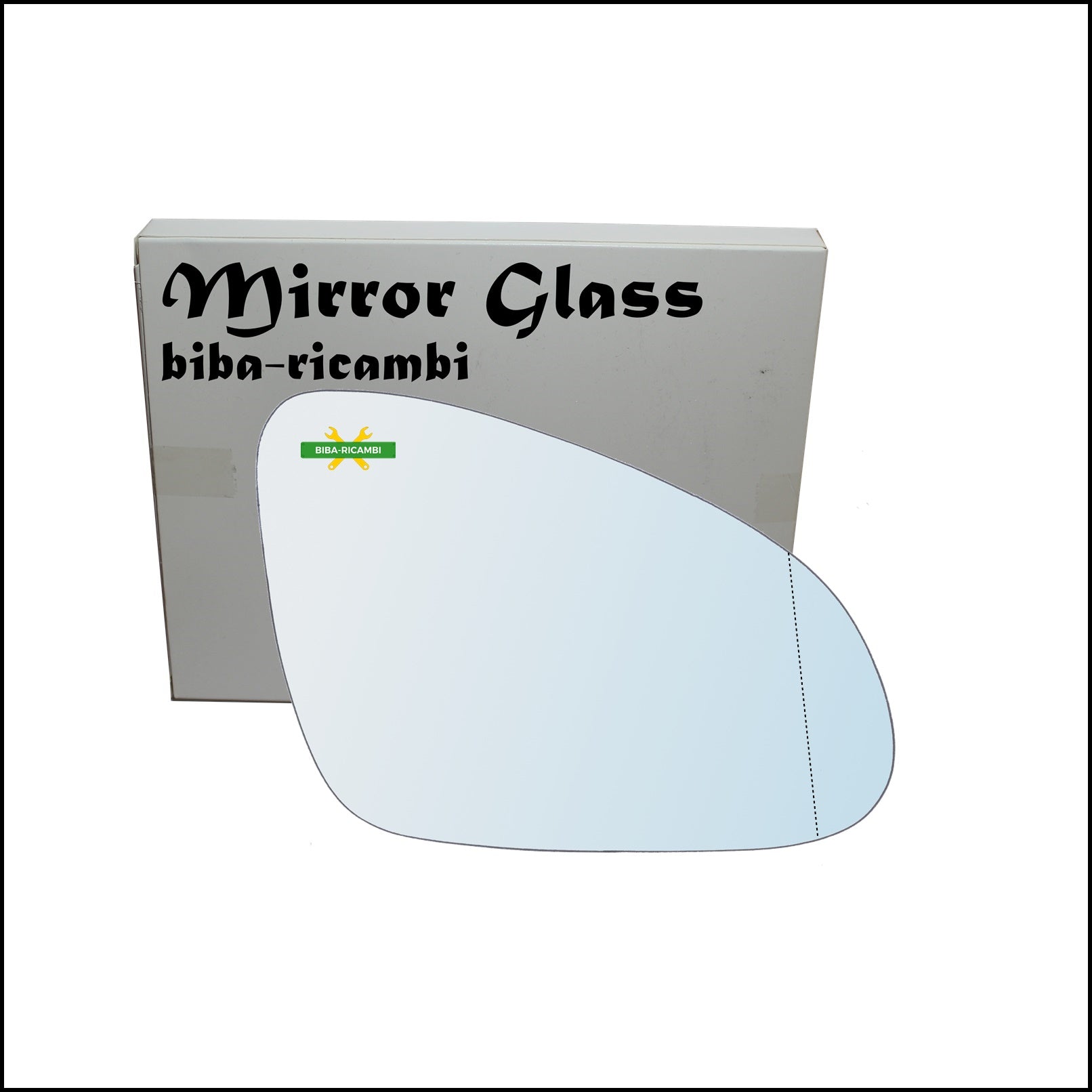 Vetro Specchio Retrovisore Cromato Asferico Lato Dx-Passeggero Per Opel Adam (M13) dal 2012-2019 BIBA-RICAMBI