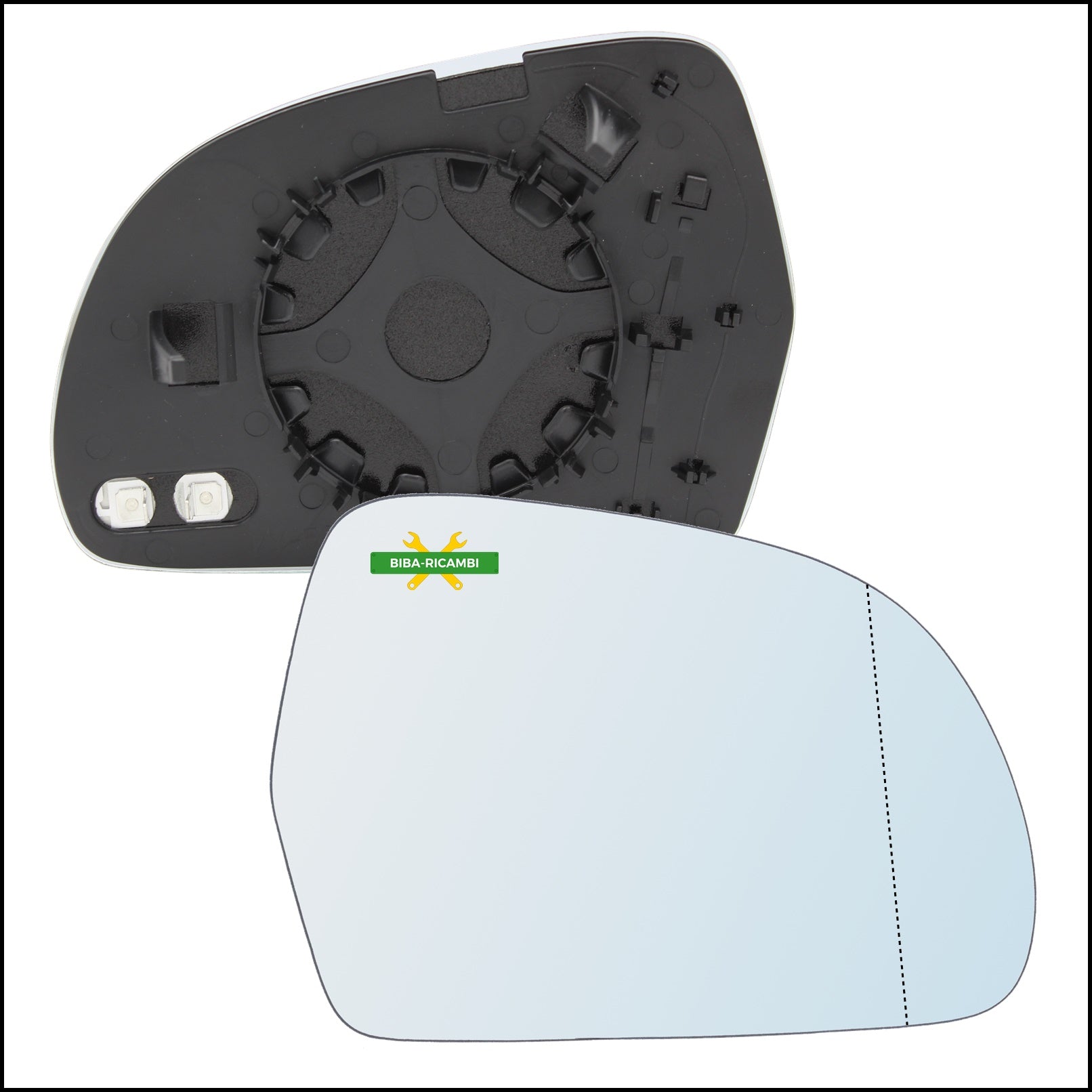 V. Piastra Retrovisore Asferica Termica Lato Dx-Passeggero Per Audi A4 IV (8K) solo dal 2007 fino al 2009 BIBA-RICAMBI