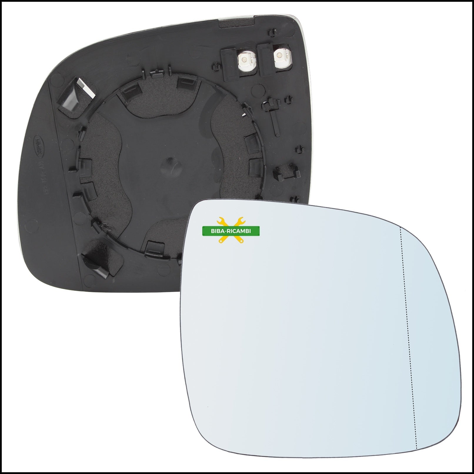 Piastra Retrovisore Asferico Termico Attacco Ø 108 Lato Dx-Passeggero Per Volkswagen Amarok (2HA) dal 2010&gt; BIBA-RICAMBI