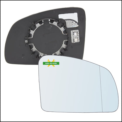 V. Piastra Retrovisore Termica Asferica Lato Dx-Passeggero Per Opel Meriva A (X03) dal 2003-2010 BIBA-RICAMBI