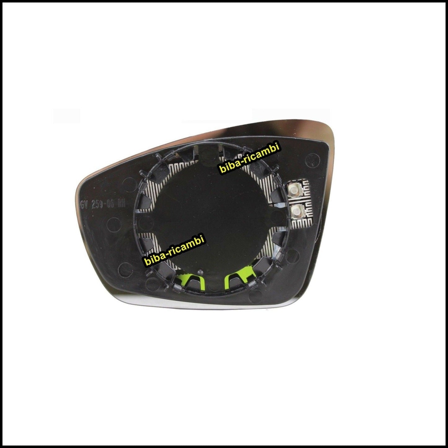 Piastra Specchio Retrovisore Termica Lato Dx-Passeggero Per Skoda CITIGO dal 2011&gt; BIBA-RICAMBI