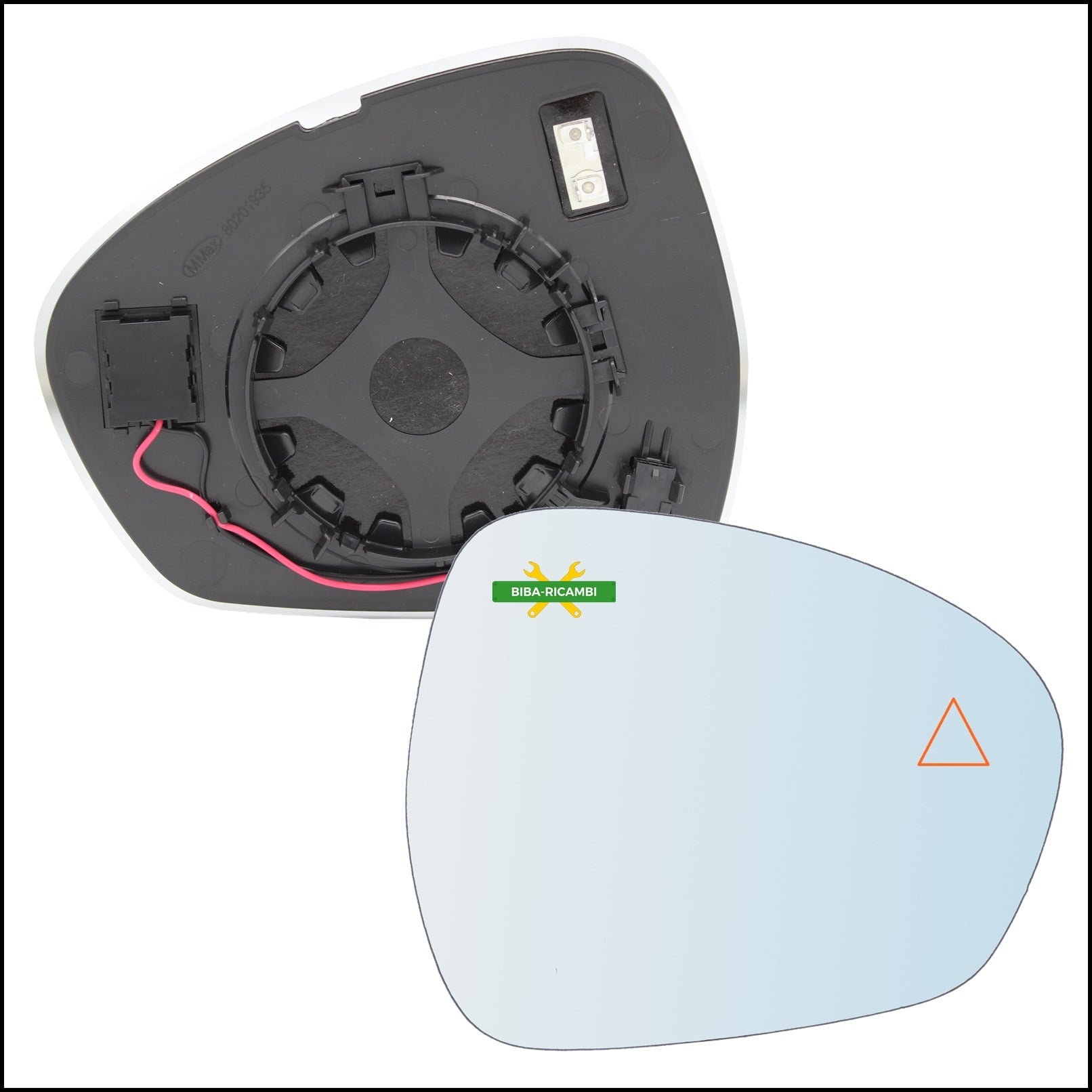 Piastra Specchio Retrovisore Con Blind Spot Lato Passeggero Per Alfa Romeo Stelvio (949) dal 2016> BIBA-RICAMBI