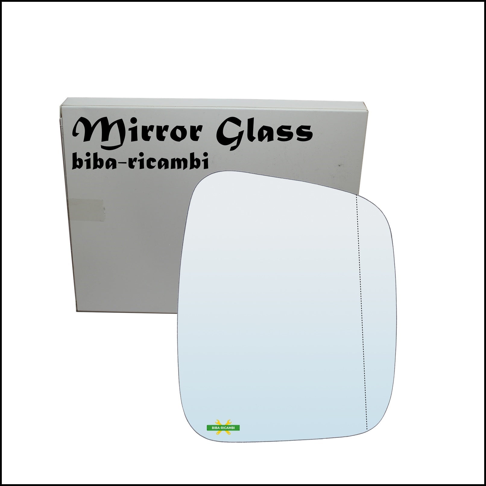 Vetro Specchio Retrovisore Cromato Asferico Lato Dx-Passeggero Per Fiat Fiorino II (225) dal 2007&gt; BIBA-RICAMBI