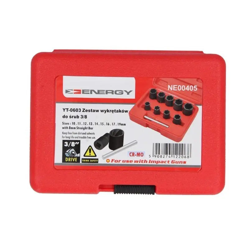 Kit di Estrattori per Dadi e Bulloni - Attacco 3/8" (10 Pezzi)
