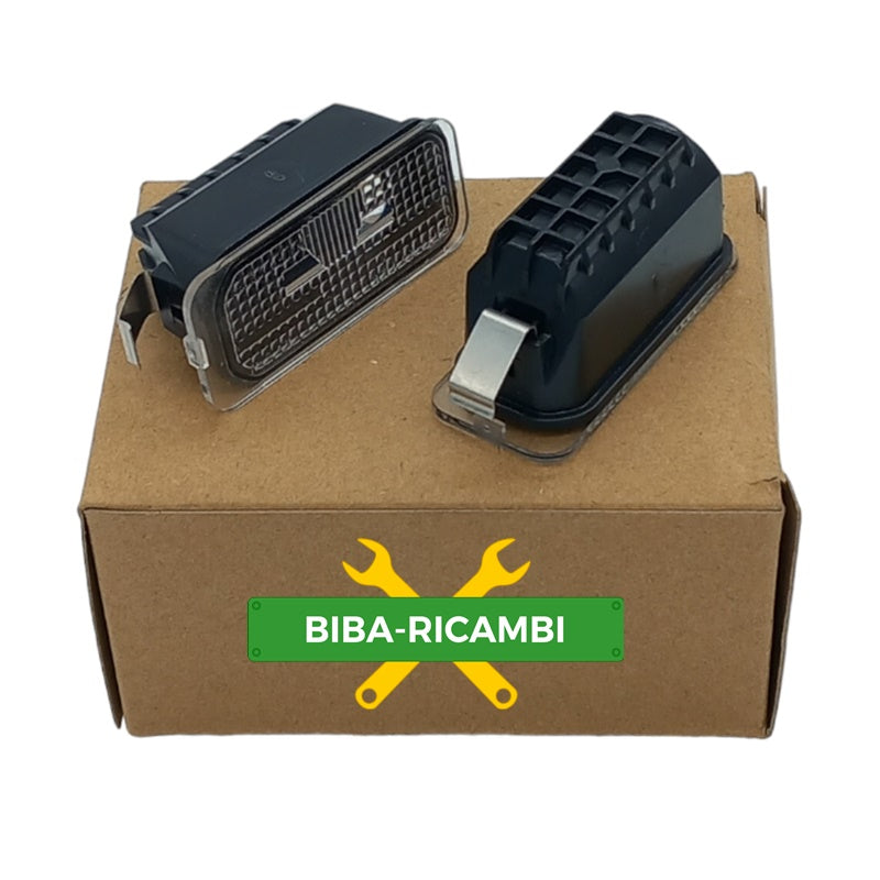 Kit 2 Placchette Luci Targa Compatibile Per FORD RANGER Mod. 01/12-04/16 BIBA-RICAMBI