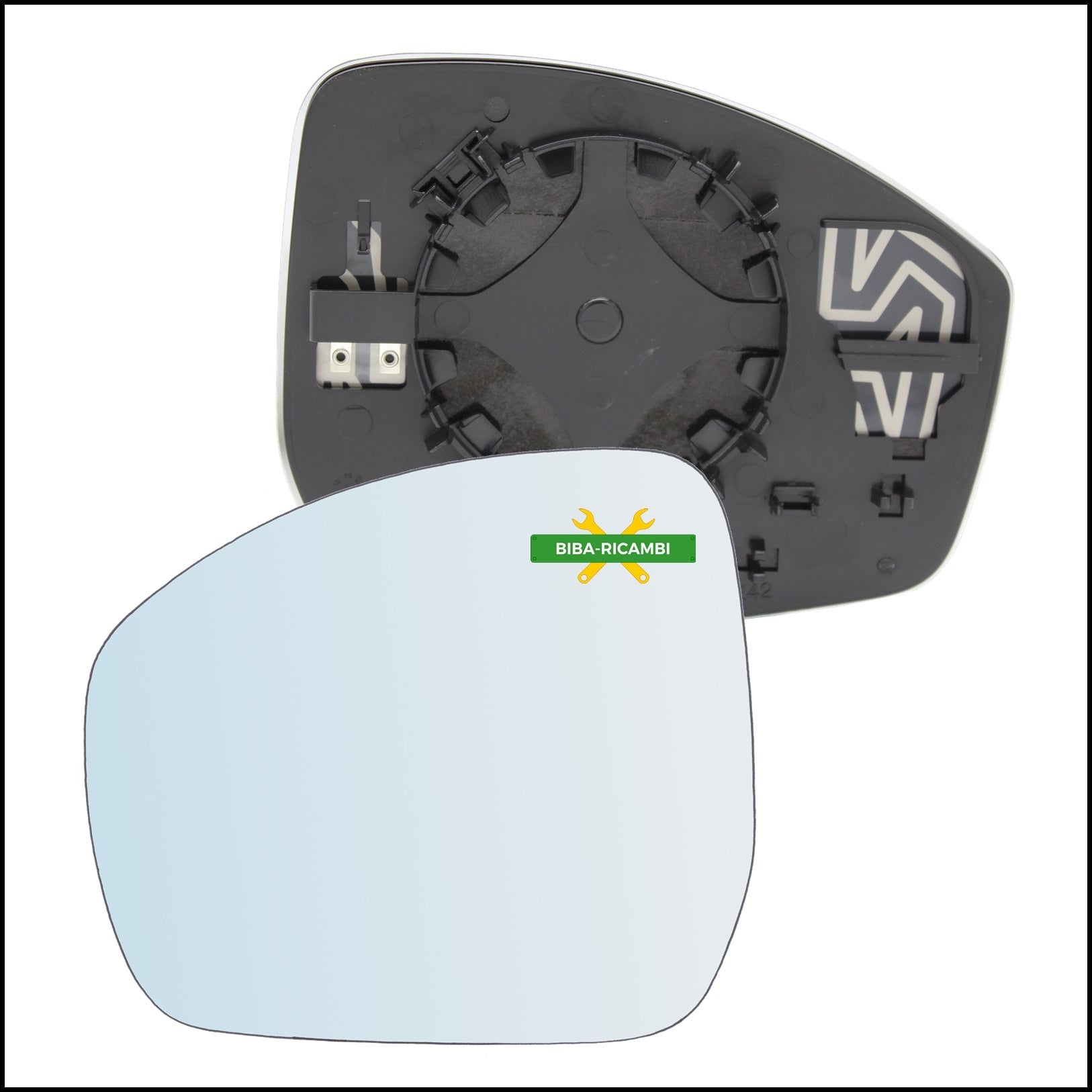 Specchio Piastra Retrovisore Blind Spot Lato Sx-Guidatore Per L.R Evoque I (L538) dal 2015> BIBA-RICAMBI