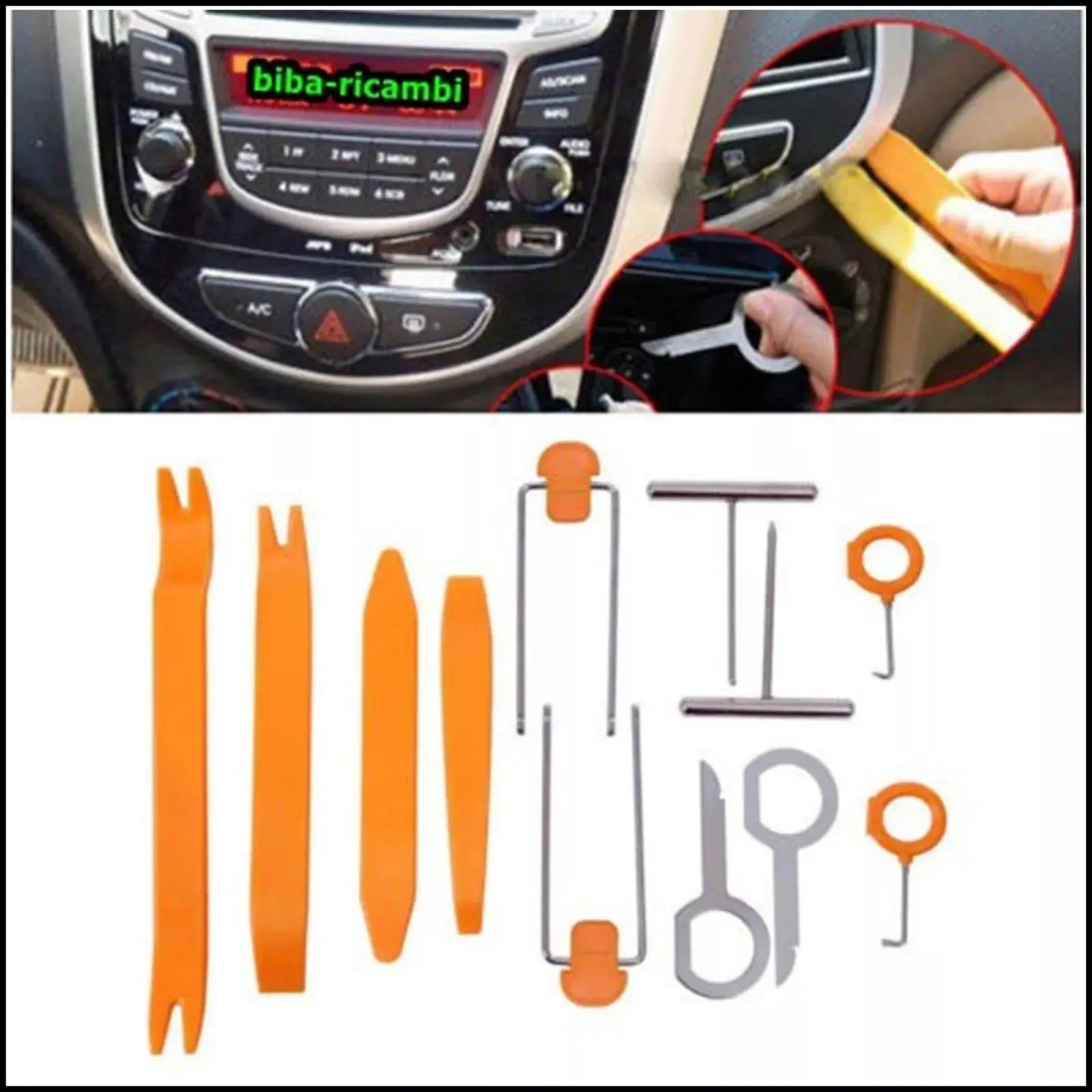 Kit Professionale di Attrezzi per Smontaggio e Rimozione Autoradio