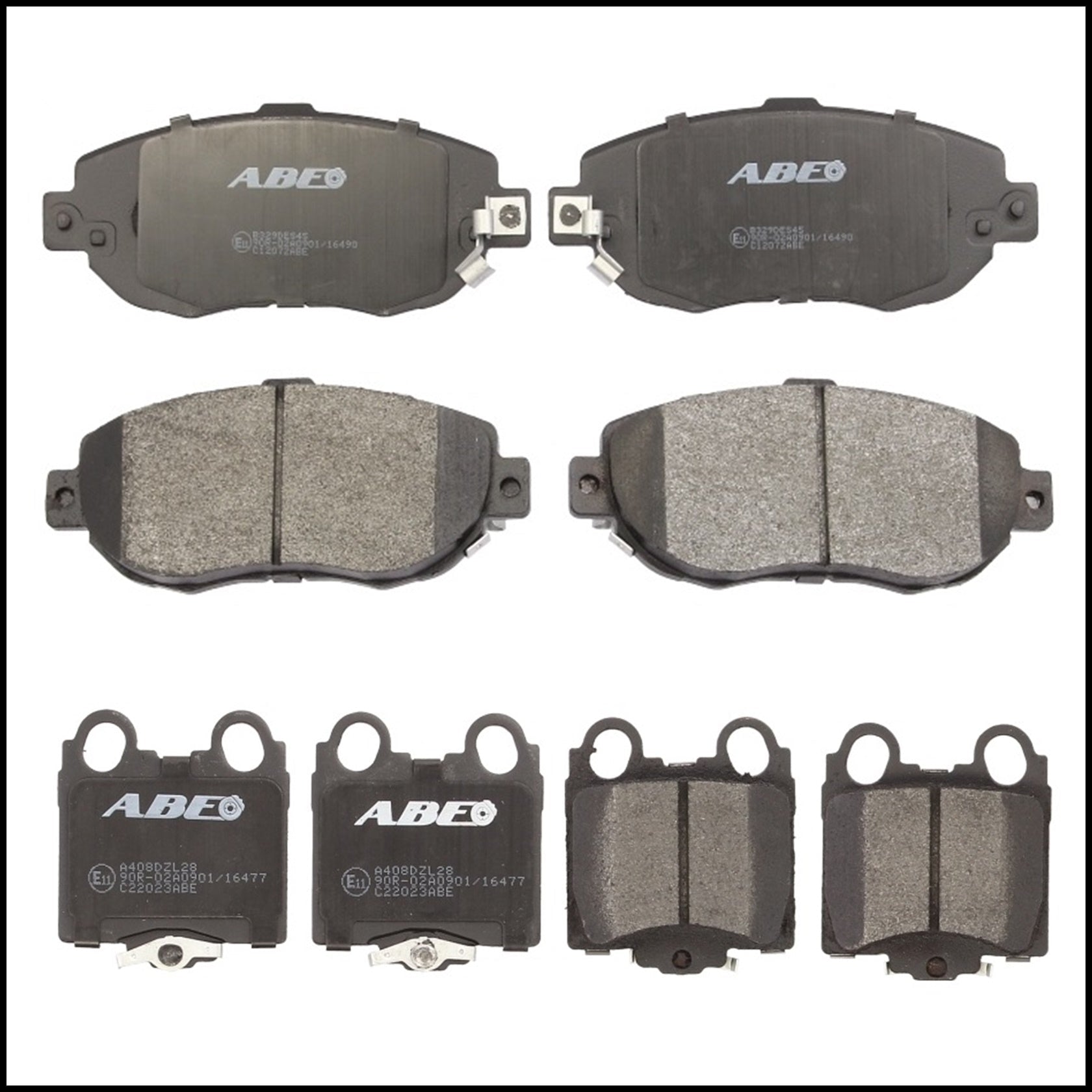 Kit 8 Pastiglie Freno Anteriori Posteriori Per Lexus IS I (E1) dal 1999-2005 BIBA-RICAMBI
