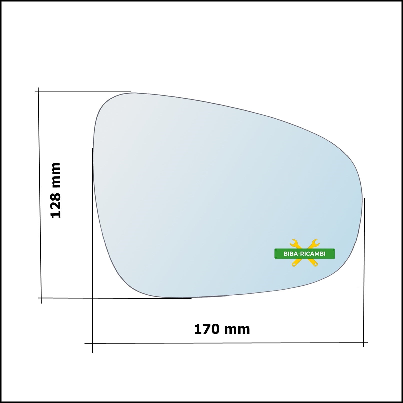 Vetro Specchio Retrovisore Asferico Lato Sx-Guidatore Per Lexus CT (ZWA10) dal 2010&gt; BIBA-RICAMBI