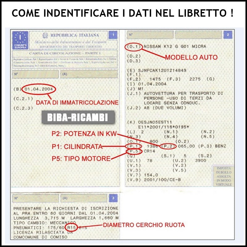 C. Kit 2 Ammortizzatori Anteriori BIBA-RICAMBI